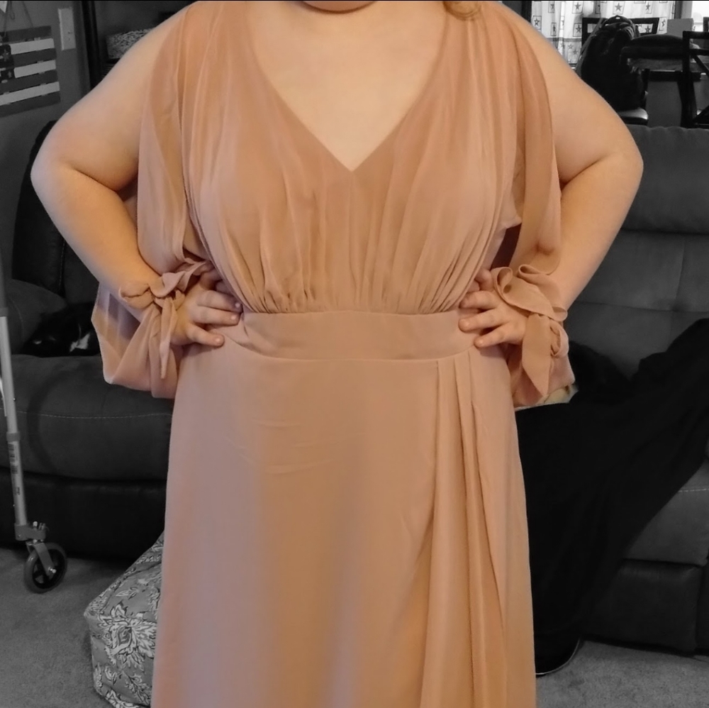 dusty rose color formal dress (see photos for measurements)